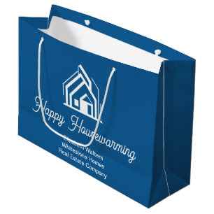 Chic Blue Realty Company Customised Realtor Large Gift Bag