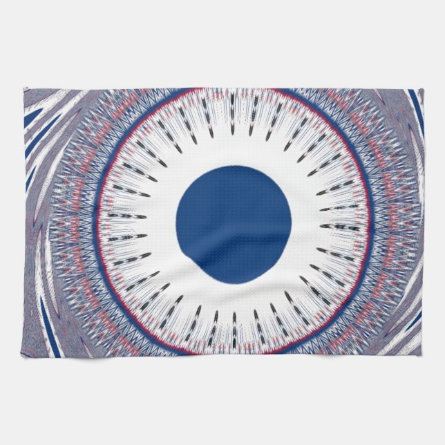 Chic  blue tea towel (Horizontal)
