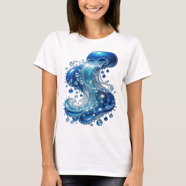 Chic Blue WATER FLOW Custom Tee (Front)