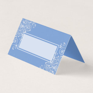 Chic Blue with White Flourishes Wedding