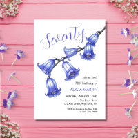 Chic Bluebell Flower Blossom 70th Birthday
