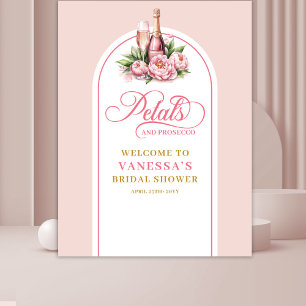 Chic blush and gold bridal shower custom banner tapestry