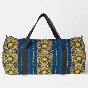 Chic Blush Blue & Yellow Custom Duffle Bag
