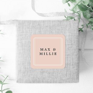 Chic Blush   Boutique Square Sticker