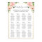Chic Blush Floral Flowers Wedding Seating Chart A2