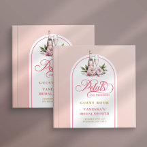 Chic blush gold petals prosecco bridal shower