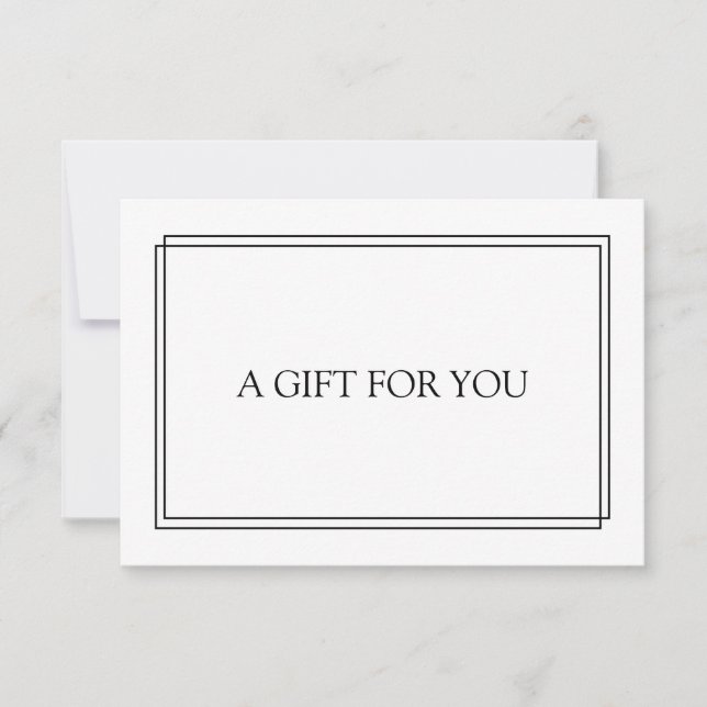 Chic Blush Navy Black Gift Certificate (Front)