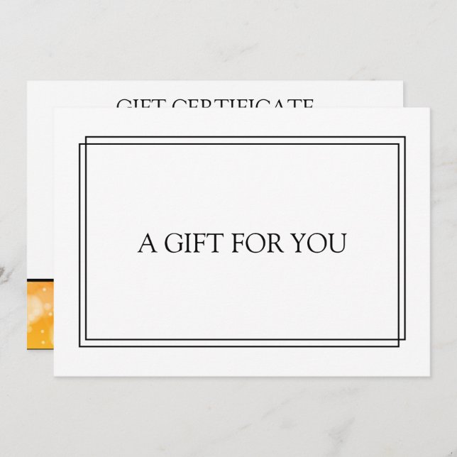 Chic Blush Navy Black Gift Certificate (Front/Back)