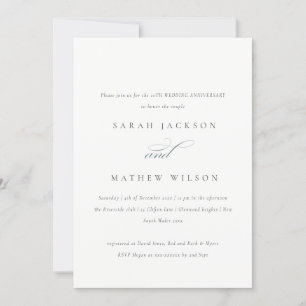 Chic Blush Paisley Typography Any Year Anniversary Invitation