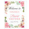 Chic Blush Pink Flowers Bridal Shower Welcome Sign