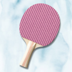 Chic Blush Pink Glitter Style Vertical Stripes Ping Pong Paddle