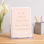 Chic Blush Pink & Gold Wedding Program Template<br><div class="desc">Celebrate in style with these elegant and very trendy wedding programs. The design is easy to personalise wit your own wording and your guests will be thrilled when they see these fabulous programs.</div>