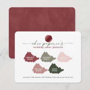 Chic Blush Pink & Green Wedding Colour Palette Car