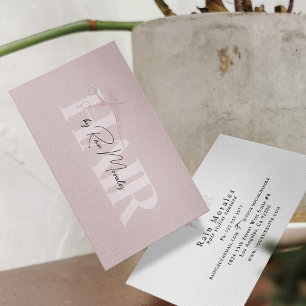 Chic Blush Pink Scissors Hairstylist Minimalist  Business Card