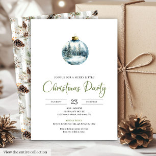 Chic Bohemian Cosy Winter Scene Holiday Invitation