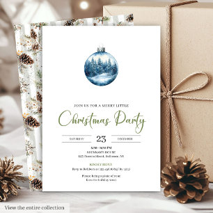 Chic Bohemian Cozy Winter Scene Holiday Invitation