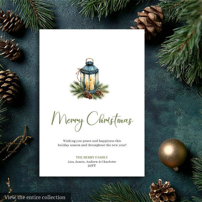 Chic Bohemian Earthy Watercolor Holiday Greeting (Chic Bohemian Earthy Watercolor Holiday Greeting)