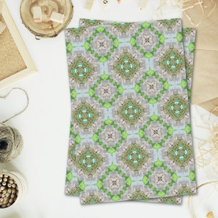 Chic Bohemian Vintage Fashion teal emerald green Tissue Paper