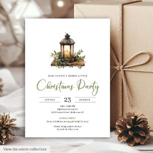 Chic Boho Botanical Earthy Holiday Party Invites