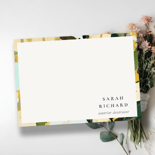 Chic Boho Colorful Yellow Ochre Painted Floral Card