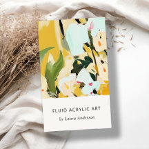 Chic Boho Colourful Ochre Yellow Painted Floral