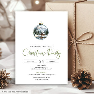 Chic Boho Cozy Winter Scene Deer Christmas Invites