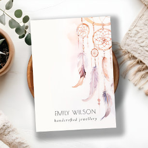 Chic Boho Dreamcatcher Blank Jewellery Display Business Card