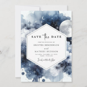 Chic Boho Moonlit Wedding Save The Date