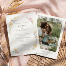 Chic Boho Pastel floral Photo Wedding