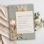 Chic Boho Protea Dry Palm Floral Engagement Invite<br><div class="desc">If you need any further customisation please feel free to message me on yellowfebstudio@gmail.com.</div>