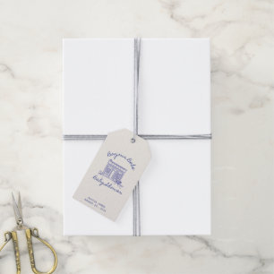 Chic Bonjour bebe baby shower Gift Tags