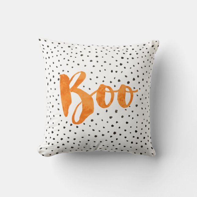 Chic Boo Halloween Dotted Pillow (Front)