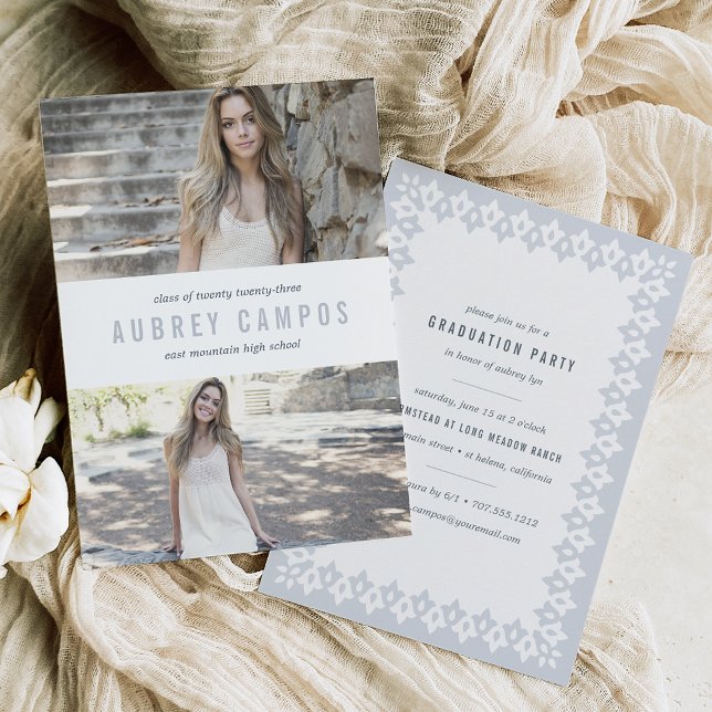 Chic Border | Photo Graduation Party Invitation (Creator Uploaded)