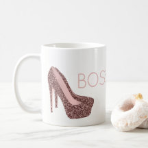 Chic Boss Lady | Rose Gold Pink Glitter Shoes