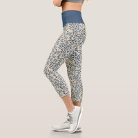 Chic Botanical Blue and Cream Pattern
