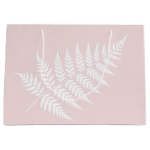Chic Botanical Blush Pink White Fern Wedding