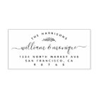 Chic Botanical Handwritten Wedding Return Address