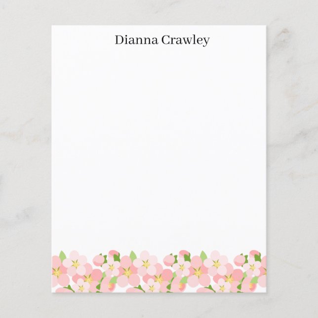 Chic Botanical Letter Writing Paper (Front)