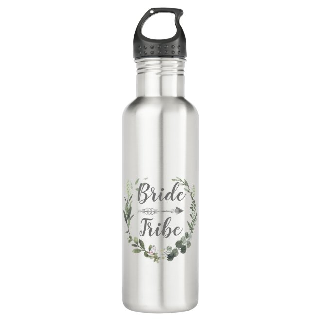 Chic Botanical Watercolor Boho Bride Tribe  710 Ml Water Bottle (Front)