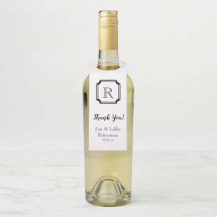 CHIC BOTTLE HANGER_THANK YOU MONOGRAM AND NAME TAG