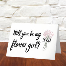 Chic Bouquet Will You Be My Flower Girl Proposal