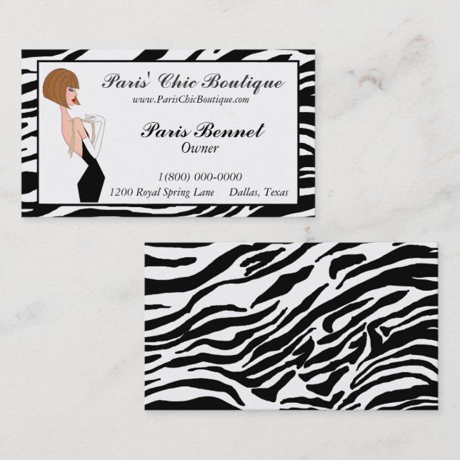 Chic Boutique Business Cards (Front/Back)