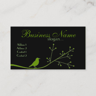 Chic Boutique Green Bird Business Card