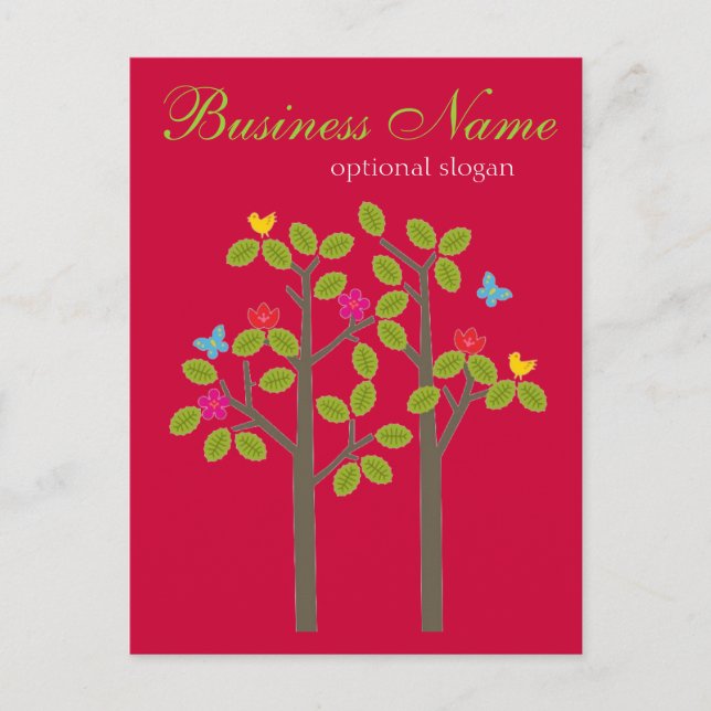 Chic Boutique Red Post Card (Front)