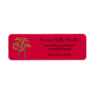 Chic Boutique Red Return Address Label