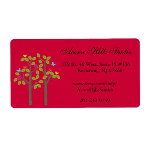Chic Boutique Red Shipping Label