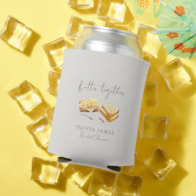 Chic Bread and Butter bridal shower Can Cooler (In Situ Summer)