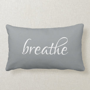 Chic Breathe Gray Lumbar Pillow