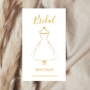 Chic Bridal Stylist Wedding Womens Clothing Gold  Business Card