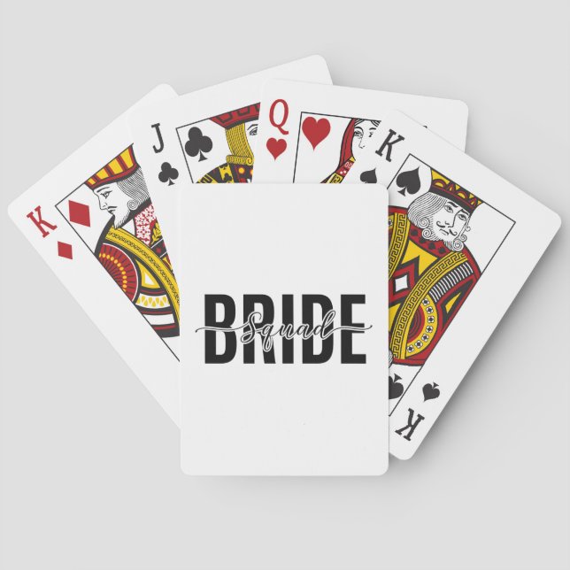 Chic Bride Squad Bachelorette Playing Cards (Back)